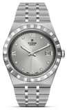 Buy Shop Tudor Royal Day Date Diamonds Automatic Silver Dial Silver Steel Strap Watch for Men - M28600-0002 USA Online