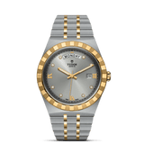 Buy Shop Tudor Royal Diamonds Automatic Grey Dial Two Tone Steel Strap Watch for Men - M28603-0002 USA Online
