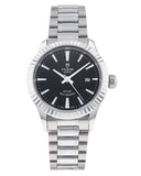 Buy Shop Tudor Style Automatic Black Dial Silver Steel Strap Watch for Men - M12710-0003 USA Online