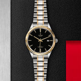 Buy Shop Tudor Style Automatic Black Dial Two Tone Steel Strap Watch for Men - M12713-0005 USA Online