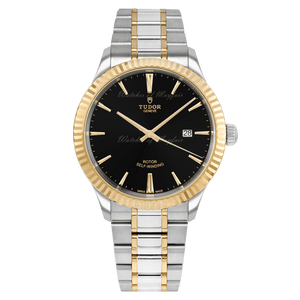 Buy Shop Tudor Style Automatic Black Dial Two Tone Steel Strap Watch for Men - M12713-0005 USA Online