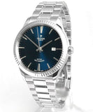 Buy Shop Tudor Style Automatic Blue Dial Silver Steel Strap Watch for Men - M12710-0013 USA Online