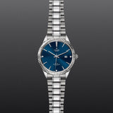 Buy Shop Tudor Style Automatic Diamonds Blue Dial Silver Steel Strap Watch for Men - M12710-0017 USA Online