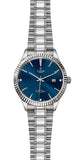 Buy Shop Tudor Style Automatic Diamonds Blue Dial Silver Steel Strap Watch for Men - M12710-0017 USA Online