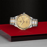 Buy Shop Tudor Style Automatic Diamonds Gold Dial Two Tone Steel Strap Watch for Men - M12713-0007 USA Online