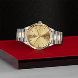 Buy Shop Tudor Style Automatic Gold Dial Two Tone Steel Strap Watch for Men - M12713-0001 USA Online