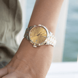 Buy Shop Tudor Style Automatic Gold Dial Two Tone Steel Strap Watch for Men - M12713-0001 USA Online