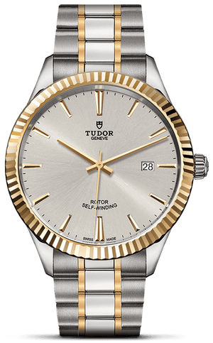 Buy Shop Tudor Style Automatic Silver Dial Two Tone Steel Strap Watch for Men - M12713-0003 USA Online