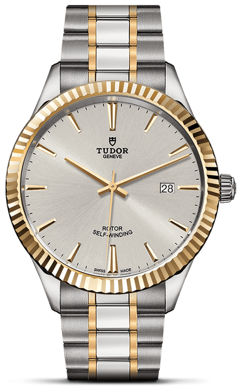 Buy Shop Tudor Style Automatic Silver Dial Two Tone Steel Strap Watch for Men - M12713-0003 USA Online
