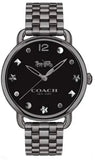 Coach Delancey Black Dial Black Steel Strap Watch For Women - 14502812