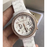 Buy Shop Michael Kors Ceramic White Dial White Steel Strap Watch for Women - MK5269 USA Online