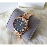 Buy Shop Michael Kors Noire Black Dial Rose Gold Steel Strap Watch for Women - MK3585 USA Online