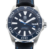 Buy Shop Tag Heuer Aquaracer Calibre 5 Automatic Black Dial Black Nylon Strap Watch for Men - WAY211B.FC6363 USA Online