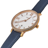 Buy Shop Fossil Jacqueline White Dial Blue Leather Strap Watch for Women - ES4291 USA Online