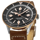 Buy Shop Breitling Superocean Heritage '57 Black Dial Brown Leather Strap Watch for Men - U10370121B1X1 USA Online