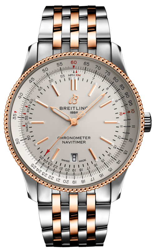 Buy Shop Breitling Navitimer Automatic 41 White Dial Two Tone Steel Strap Watch for Men - U17326211G1U1 USA Online