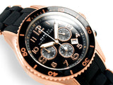 Buy Shop Marc Jacobs Rock Chronograph Black Dial Black Silicone Strap Watch for Women - MBM2553 USA Online
