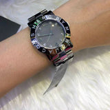 Buy Shop Marc Jacobs Amy Grey Dial Grey Steel Strap Watch for Women - MBM3196 USA Online