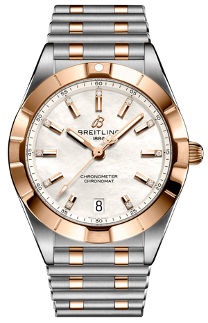 Buy Shop Breitling Chronomat B02 18K Red Gold White Dial Two Tone Steel Strap Watch for Men - U77310101A2U1 USA Online