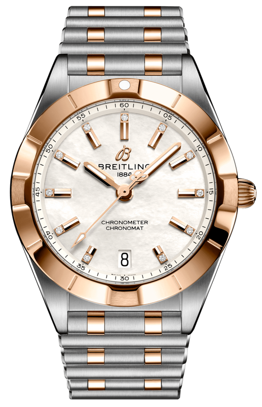 Buy Shop Breitling Chronomat B02 18K Red Gold White Dial Two Tone Steel Strap Watch for Men - U77310101A2U1 USA Online