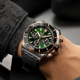 Buy Shop Breitling Super Chronomat B01 44 Green Dial Black Rubber Strap Watch for Men - AB0136251L1S1 USA Online