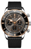 Buy Shop Breitling Superocean Heritage B01 Chronograph 44 Black Dial Black Mesh Bracelet Watch for Men - UB01621A1M1S1 USA Online