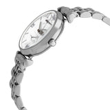 Buy Shop Emporio Armani Gianni T Bar White Marble Dial Silver Steel Strap Watch For Women - AR11170 USA Online