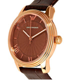 Buy Shop Emporio Armani Classic Quartz Brown Dial Brown Leather Strap Watch For Men - AR1613 USA Online