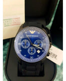 Buy Shop Emporio Armani Sportivo Chronograph Blue Dial Black Strap Watch For Men - AR5921 USA Online