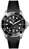 Buy Shop Tag Heuer Aquaracer Professional 300 Automatic Black Dial Black Rubber Strap Watch for Men - WBP201A.FT6197 USA Online