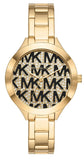 Buy Shop Michael Kors Slim Runway Crystals Gold Dial Gold Steel Strap Watch for Women - MK4659 USA Online