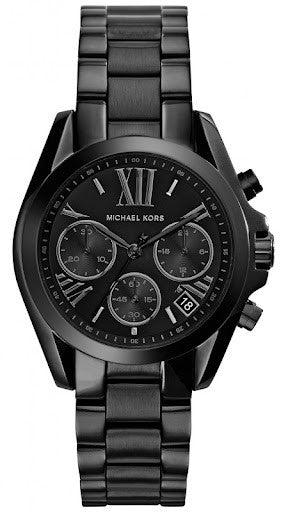 Buy Shop Michael Kors Bradshaw Chronograph Black Dial Black Steel Strap Watch For Women - MK6058 USA Online
