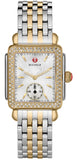 Buy Shop Michele Deco Silver Dial Two Tone Steel Strap Watch For Women - MWW06V000023 USA Online