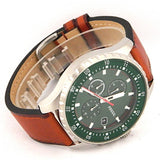 Buy Shop Fossil Dillinger Luggage Chronograph Green Dial Brown Leather Strap Watch for Men - FS5734 USA Online