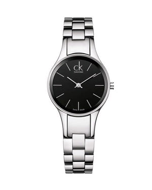 Buy Shop Calvin Klein Simplicity Black Dial Silver Steel Strap Watch for Women - K4323130 USA Online