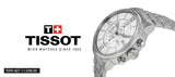 Buy Shop Tissot Chemin des Tourelles Automatic Chronograph White Dial Silver Steel Strap Watch for Men - T099.427.11.038.00 USA Online