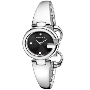Buy Shop Gucci Guccisima Quartz Black Dial Silver Steel Strap Watch For Women - YA134501 USA Online