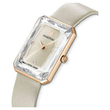 Swarovski Uptown Crystal Grey Dial Grey Leather Strap Watch for Women - 5547716