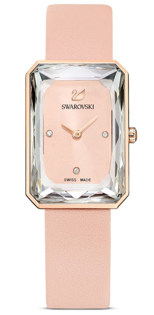 Swarovski Uptown Pink Dial Pink Leather Strap Watch for Women - 5547719