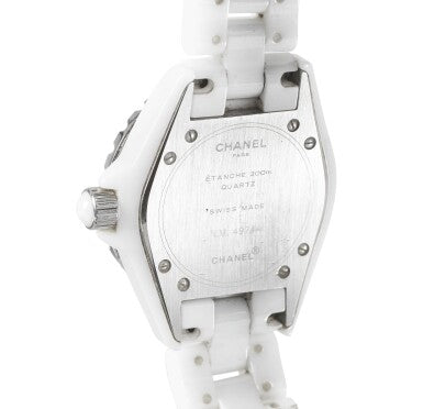Buy Shop Chanel J12 Sapphire Bezel Ceramic White Dial White Steel Strap Watch for Women - J12 H2010 USA Online