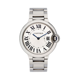 Buy Shop Cartier Ballon Bleu De Cartier Silver Dial Silver Steel Strap Watch for Women - W69011Z4 USA Online