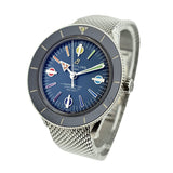 Buy Shop Breitling Superocean Heritage '57 Special Edition II Blue Dial Silver Mesh Bracelet Watch for Men - A103702A1C1A1 USA Online