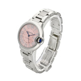 Buy Shop Cartier Ballon Bleu de Cartier Pink Dial Silver Steel Strap Watch for Women - WSBB0046 USA Online