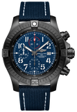 Buy Shop Breitling Super Avenger Chronograph 48 Night Mission Blue Dial Blue Leather Strap Watch for Men - V13375101C1X2 USA Online