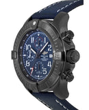 Buy Shop Breitling Super Avenger Chronograph 48 Night Mission Blue Dial Blue Leather Strap Watch for Men - V13375101C1X2 USA Online