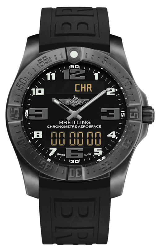 Buy Shop Breitling Aerospace Evo Black Dial Black Rubber Strap Watch for Men - V79363101B1S1 USA Online