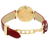 Buy Shop Versace Crystal Gleam White Dial Red Leather Strap Watch For Women - VAN040016 USA Online