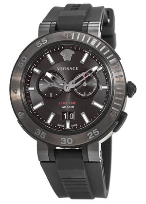 Buy Shop Versace V Extreme Chronograph Black Tone Dial Black Rubber Strap Watch for Men - VCN020017 USA Online