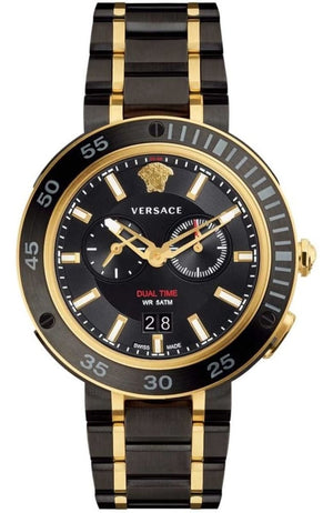 Buy Shop Versace V Extreme Pro Two Tone Dial Stainless Steel Strap Watch for Men - VCN040017 USA Online