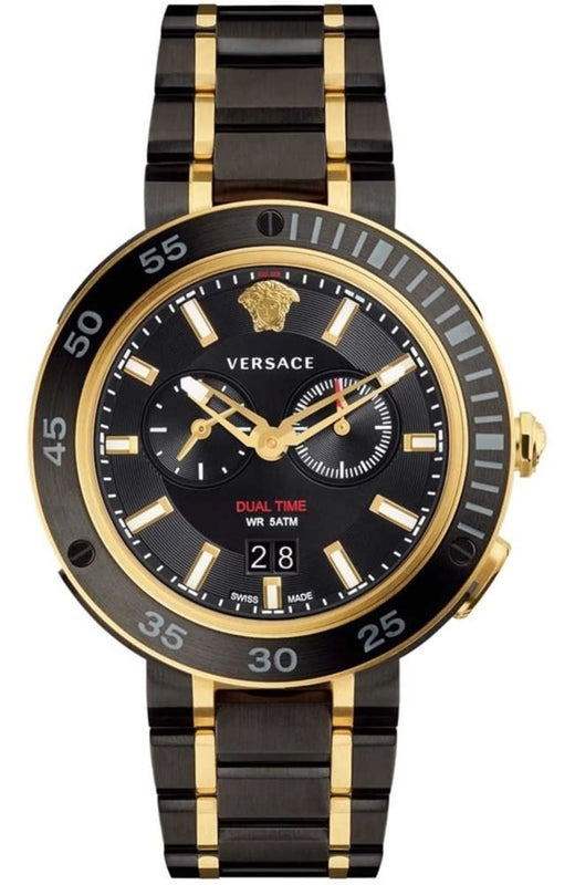 Buy Shop Versace V Extreme Pro Two Tone Dial Stainless Steel Strap Watch for Men - VCN040017 USA Online